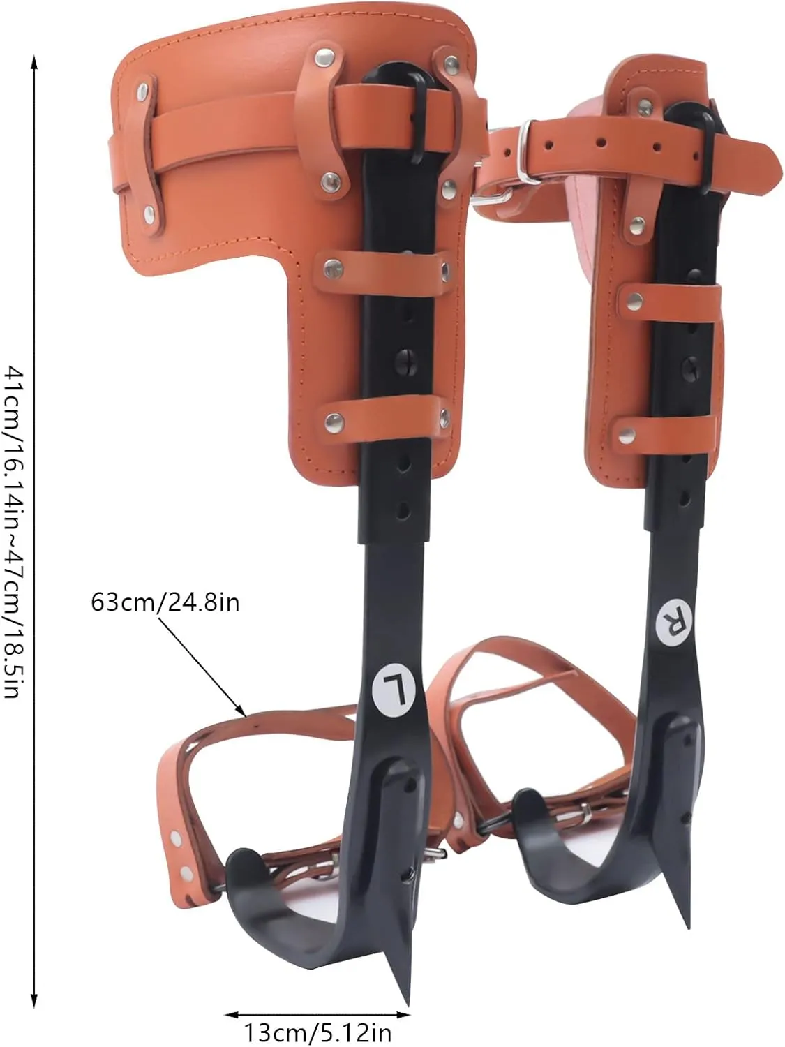 Tree Climbing Spike Set Tree Climbing Tool with Adjustable Belt Lanyard Straps Safety for Outdoor Fruit Pick Jungle