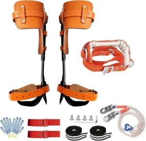 Tree Climbing Spikes for Tree Work Tree Spurs with Strenthen Leather Safety Belt for Trees