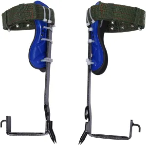 Tree Climbing Spikes Tree Climbing Gear W/Adjustable Climbing Safety Belt Ankle Straps Tree Climbing Kit for Climbing Trees Jungle Survival