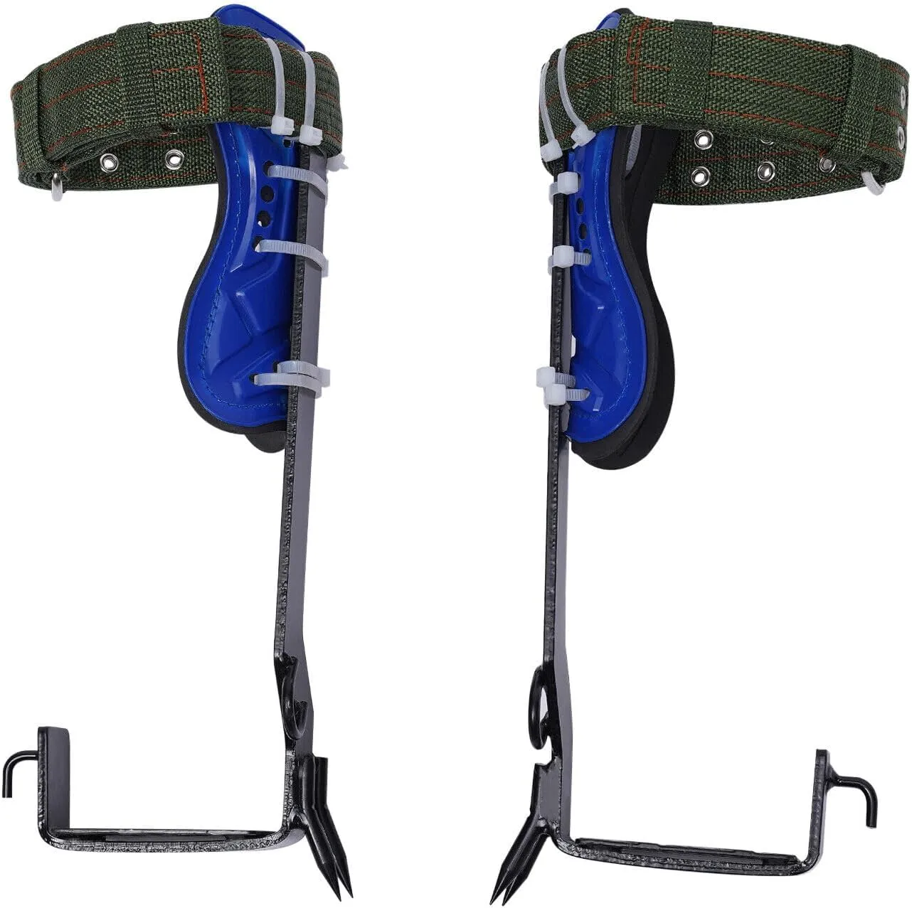 Tree Climbing Spikes Tree Climbing Gear W/Adjustable Climbing Safety Belt Ankle Straps Tree Climbing Kit for Climbing Trees Jungle Survival