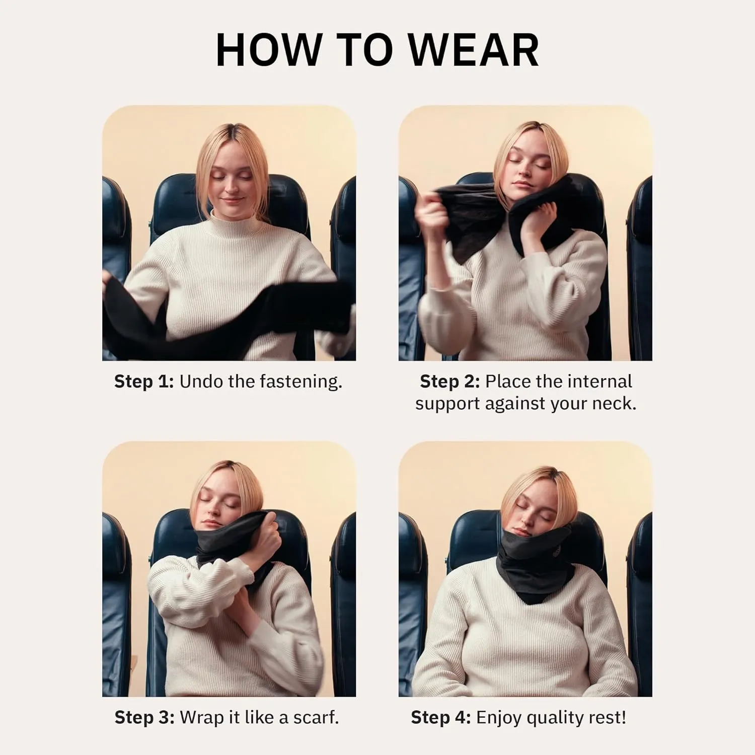 trtl Travel Pillow Cool for Neck Support - Cooling Travel Pillows for Airplanes - with Breathable Fabric - Lightweight and Easy to Carry - Glacier Blue