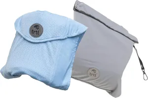 trtl Travel Pillow Cool for Neck Support - Cooling Travel Pillows for Airplanes - with Breathable Fabric - Lightweight and Easy to Carry - Glacier Blue