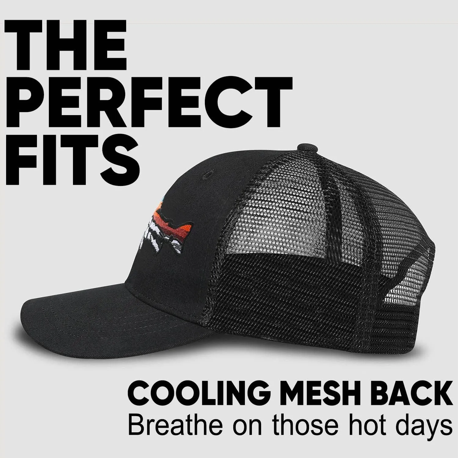 Trucker Hat for Men and Women - Outdoors Snapback Hats for Hiking, Climbing, Fishing, Outdoor Adventure