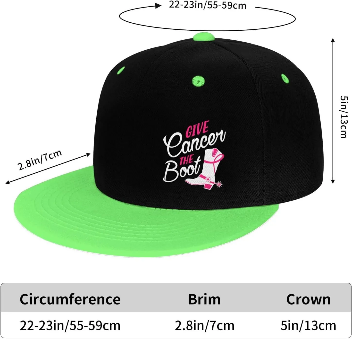 Trucker Hats Give Cancer The Boot Cap for Men Women Adjustable Sun Hats