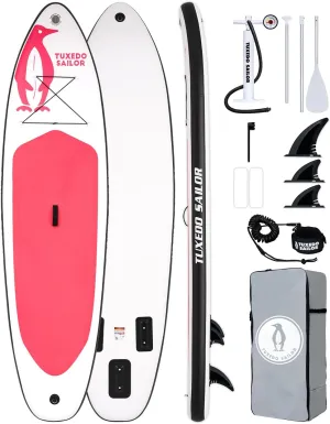 Tuxedo Sailor 10'6"×33"×6" Inflatable Stand Up Paddle Board with Premium SUP Accessories,Paddle Boards for Adults & Youth of All Skill Levels