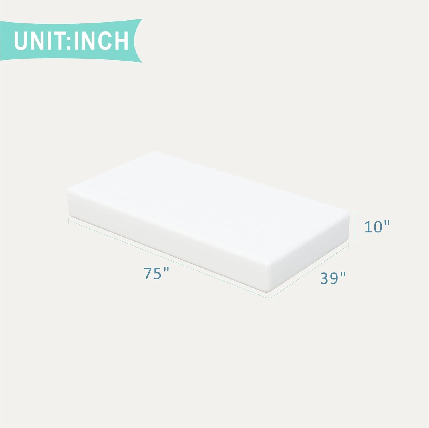Twin Mattress, 10-inch for Kids Adults Gel Memory Foam [Premium Version] Medium-Firm, Twin Size Mattresses Bed in a Box, Fiberglass Free, Cooling Sleep & Pressure Relief, Certified Safe Foams & Fabric