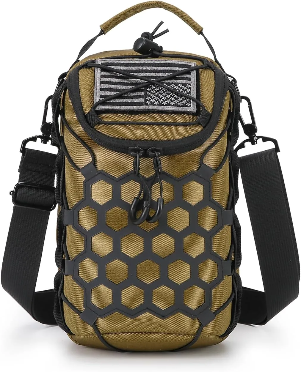Ultra-Strong Magnetic Gym Bag - Versatile Fitness, Work, Travel & Sports Backpack with Stylish Design, Durable Material & Multi-Size Water Bottle Holder (Khaki)