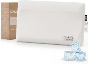 Ultra-Thin Memory Foam Pillows Queen Size, Contour Cooling Cervical Pillow for Neck Pain Relief, Orthopedic Ergonomic Bed Pillow for Side, Back and Stomach Sleepers, (3.1 Inch Thickness, 1 PCS)