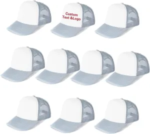 Ultrafun 10 Pack Trucker Hat Mesh Sublimation Blank Hats Adjustable Baseball Caps Hats for Men Women