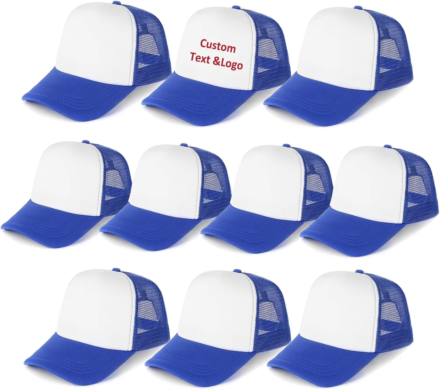 Ultrafun 10 Pack Trucker Hat Mesh Sublimation Blank Hats Adjustable Baseball Caps Hats for Men Women