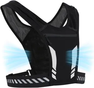 Ultralight Ventilative Running Vest for Women Men,Reflective Running Vest for Hiking Cycling Trail,Adjustable Waist
