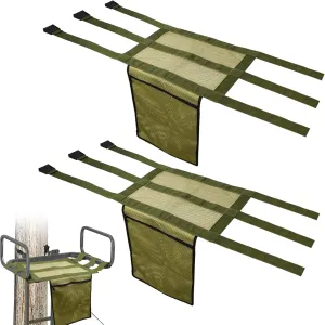 Universal Tree Stand Seat Replacement with Pocket, 16 X 12Inch Lightweight Replacement Treestand Seat with Adjustable Strap Hunting Accessories Fits All Ladder Stand, Works On Climbing Treestands