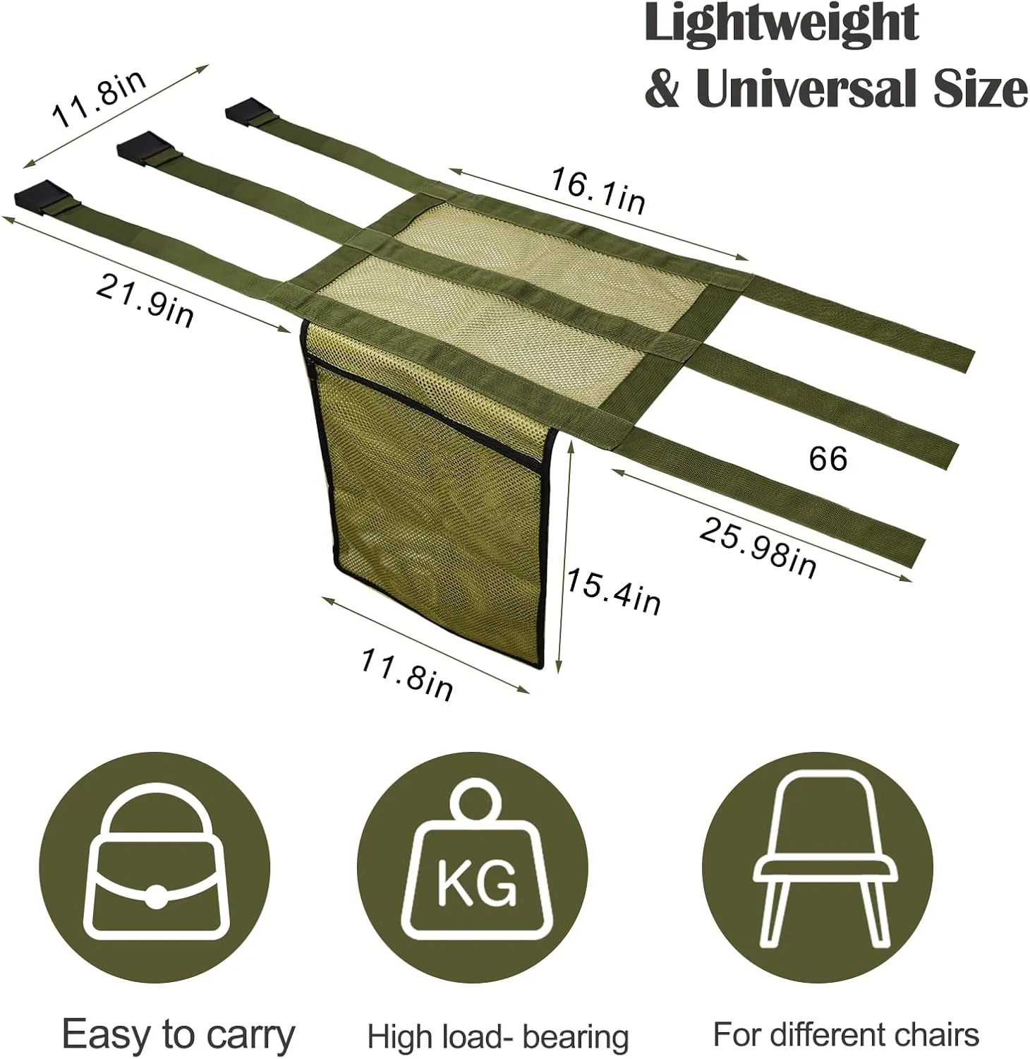 Universal Tree Stand Seat Replacement with Pocket, 16 X 12Inch Lightweight Replacement Treestand Seat with Adjustable Strap Hunting Accessories Fits All Ladder Stand, Works On Climbing Treestands