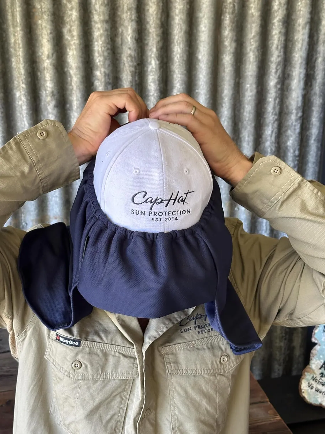 UPF Tested Sun Protection,Simply fits Over Your Favourite Cap or hat