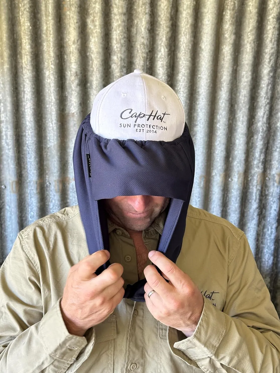 UPF Tested Sun Protection,Simply fits Over Your Favourite Cap or hat