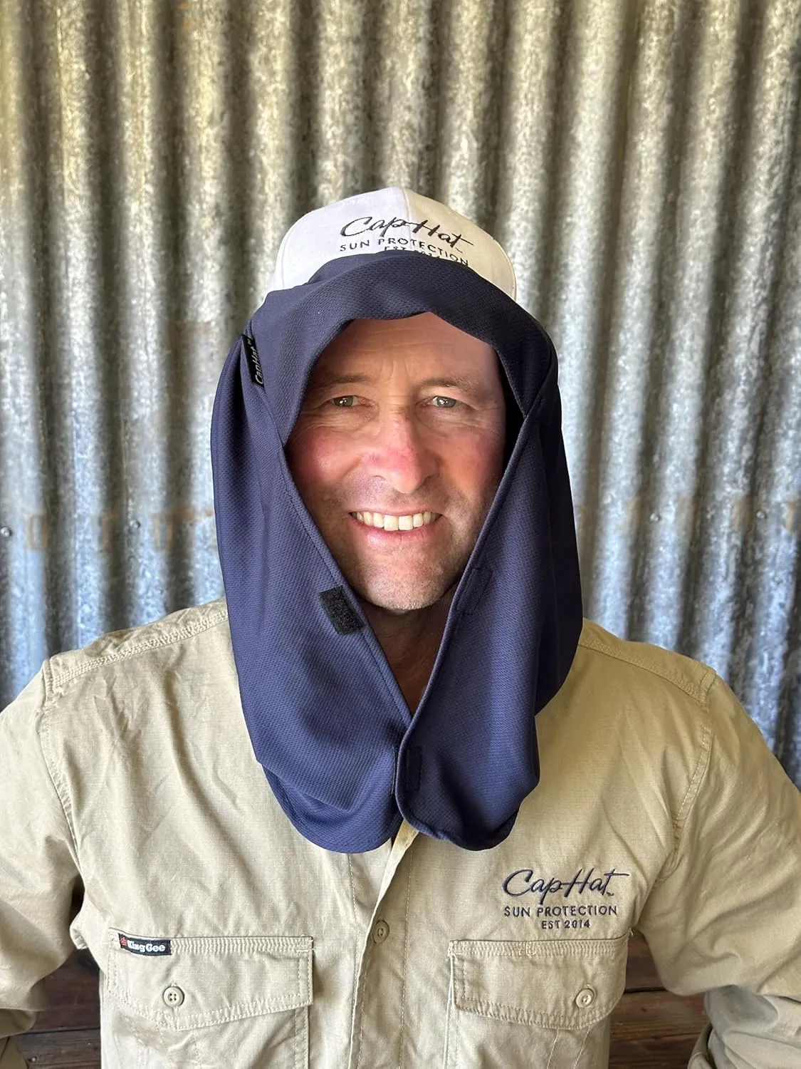 UPF Tested Sun Protection,Simply fits Over Your Favourite Cap or hat