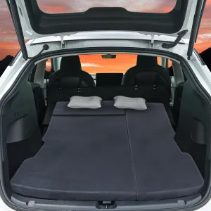 Upgraded Memory Foam Camping Mattress for Tesla Model Y/Model X, High Density Foam, Foldable Space Saver, Twin Size Tesla Sleeping Mat with Head Support Pad & Storage Bags & 2 Pillows