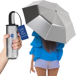 UV-Blocker Compact Sun Protection UV Umbrella - Auto Open/Close, Windproof Sun Umbrella with 55  UPF, UV Protection, 42 Inch