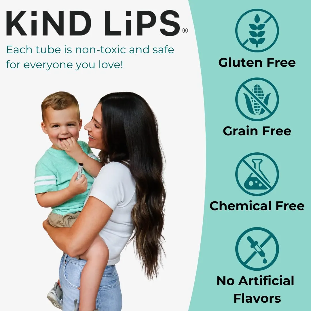 Vanilla Lemon Lip Balm 5-Pack – Natural Organic Chapstick Alternative with Clean Ingredients – Gluten & Grain Free Lip Moisturizer – Jojoba Oil – Small Business – Kind Lips Made in USA