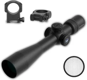 Vector Optics Veyron 4X 30mm Monotube First Focal Plane Riflescope Etched Reticle Turret Lock Side Focus Edge-to-Edge Image for Compact Air Guns and Lightweight Firearms