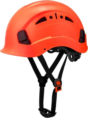 Vented Hard Safety Helmet, ABS Work Helmet with Adjustable 6-Point Suspension, ANSI Z89.1 Certified for Construction, Climbing, and Industrial Use
