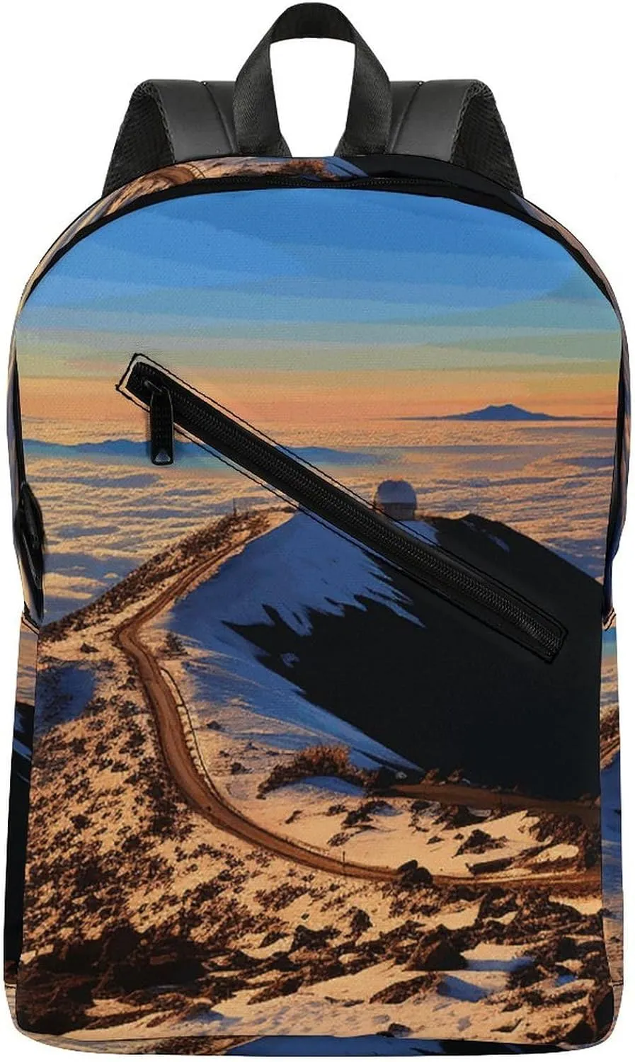 Versatile Backpack, Mauna Kea Summit Sunset Print Laptop Backpack Travel Backpack Comfortable Backpack Double Shoulder Backpack, Style