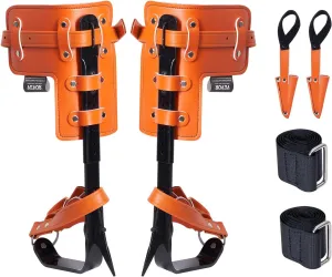 VEVOR Tree Climbing Spikes, 1 Pair Alloy Steel Climbing Spurs, 350lbs Load Capacity Tree Climbing Gear with Straps and Spike Protectors, for Climbers, Hunting, Fruit Picking