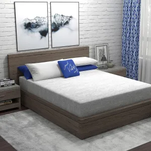 Vibe Heather Grey Gel Memory Foam Mattress, CertiPUR-US and Oeko-TEX Certifed Bed-in-a-Box in Ultra Small Package, 10-Inch, Queen