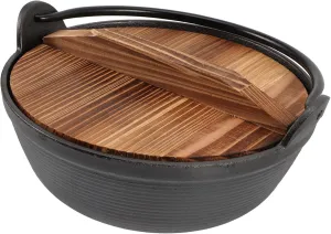 VOSAREA 1Set Household Iron Stew Pot with Lid Non Stick Creative Cookware for Outdoor Camping Hiking and Picnics High Grade Iron Material for Even Heating