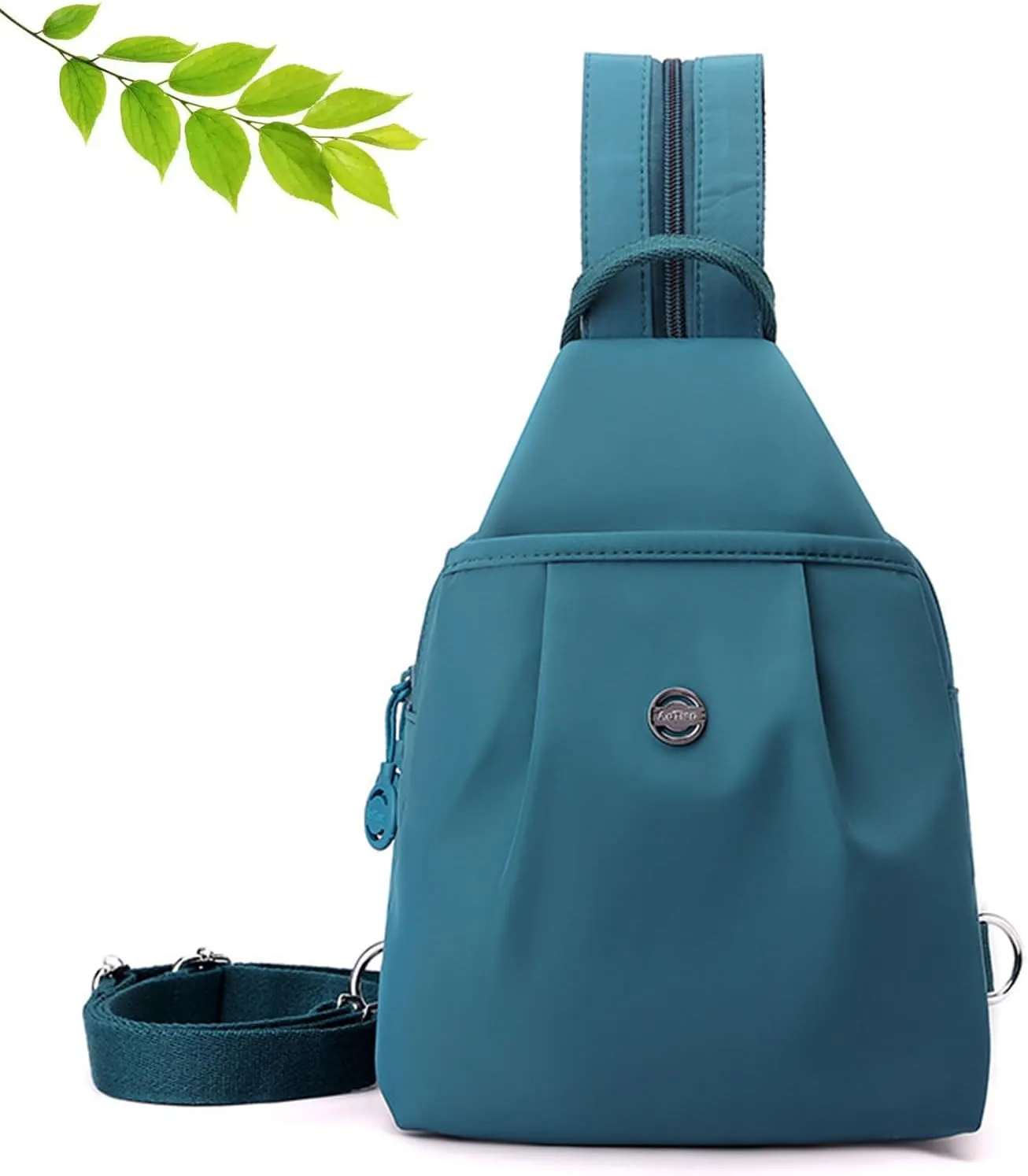 Vovtva Backpack Chest Bags Double Zipper Large Capacity, Street-Lite-Chic Versatile Travel Bag,Multi-Compartment Backpack (Blue)