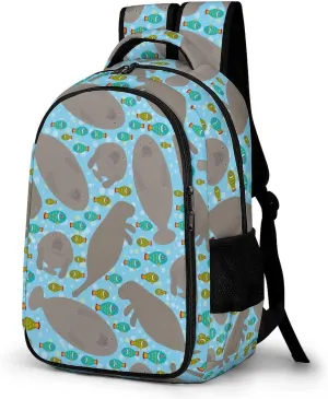 Walrus Animal Ocean Pattern Backpack for Worker Teacher Business Hiking Travel Bag Shoulders Bag