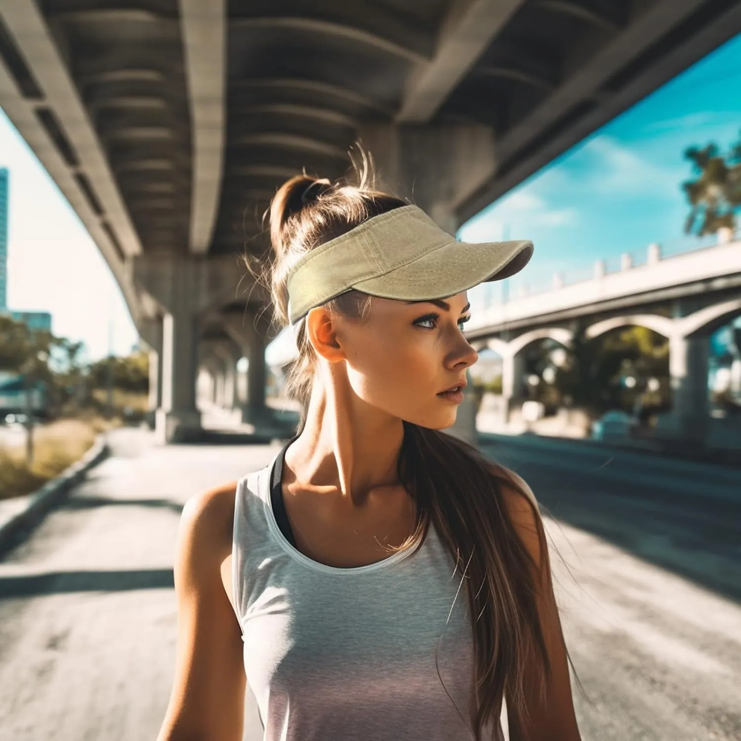 Washed Distressed Sun Visors for Women Men, Plain Sports Sun Hat Outdoor Beach Cap Sun Protection