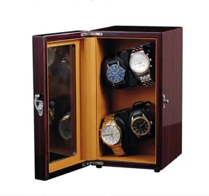 Watch Winder Box 4 0 Automatic Wood Watch Winder Rotation Winders Deluxe Silent Wooden Storage