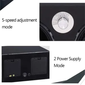 Watch Winder Box Automatic Watch Winder Box Unisex Watch Winder, Automatic Wood Double Rotation Winders Deluxe Silent Motor Wood Box 4 Modes 2 Power Supply Mode-19.5×18×1