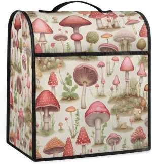 Watercolor Mushrooms Grassy Stand Mixer Cover Compatible with Kitchen Aid 6-8 Quart Bowl Lift Model, Waterproof Blender Appliance Organizer Bag for Coffee Maker