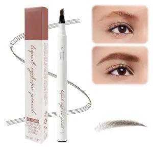 Waterproof Brow Pencil with Micro-Fork Tip,3D Magic Eyebrow Pencil 4-Head Split Waterproof Long-lasting,Fine Stroke Eyebrow Pen Makeup Eyebrow Pencils Stay on All Day (02#)