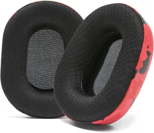 WC PadZ B450-XT - Extra Large Hybrid Earpads for BlueParrot B450XT & S450 by Wicked Cushions | Enhanced Comfort & Breathable Sports Fabric | Red Camo