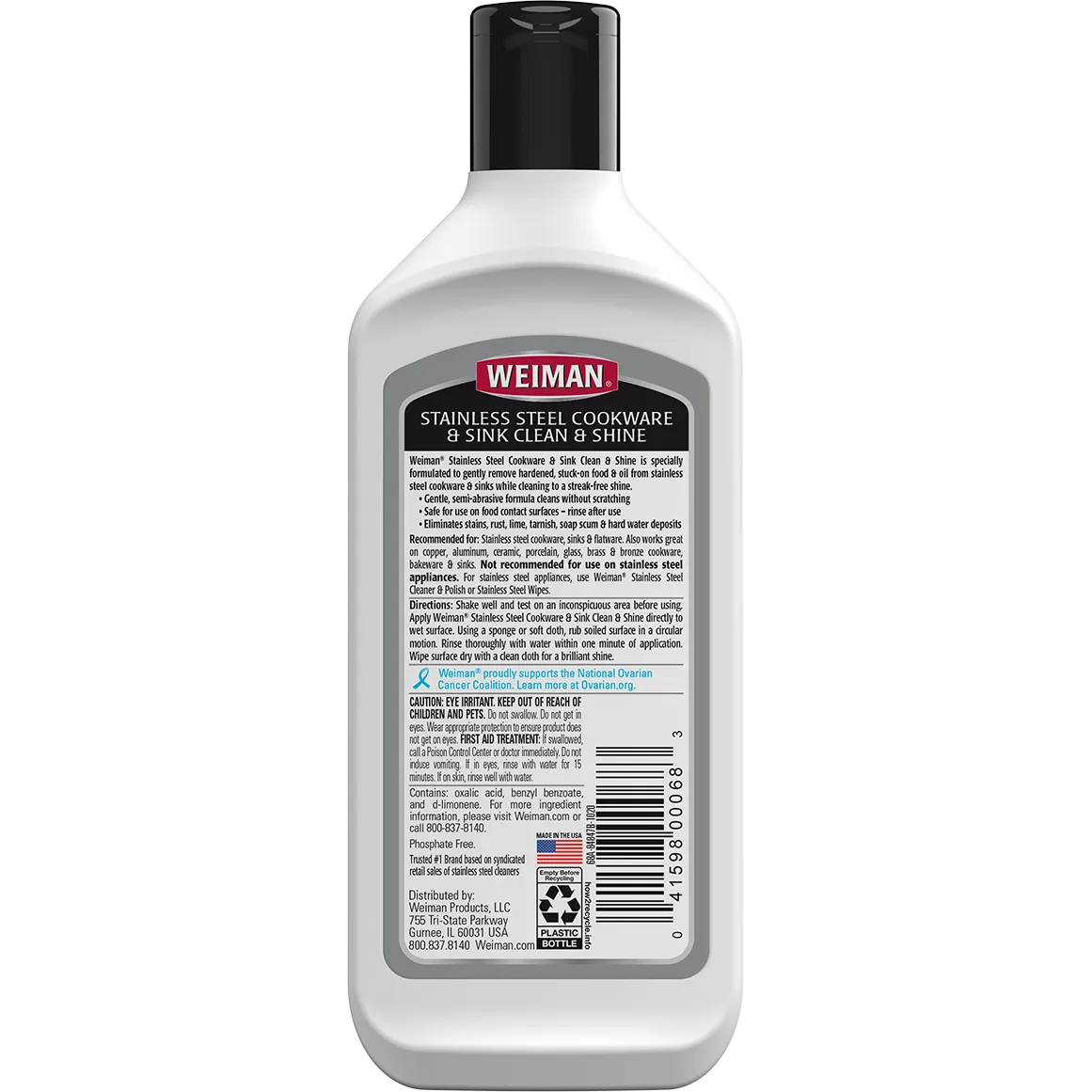 Weiman Stainless Steel Sink Cookware Cleaner & Polish