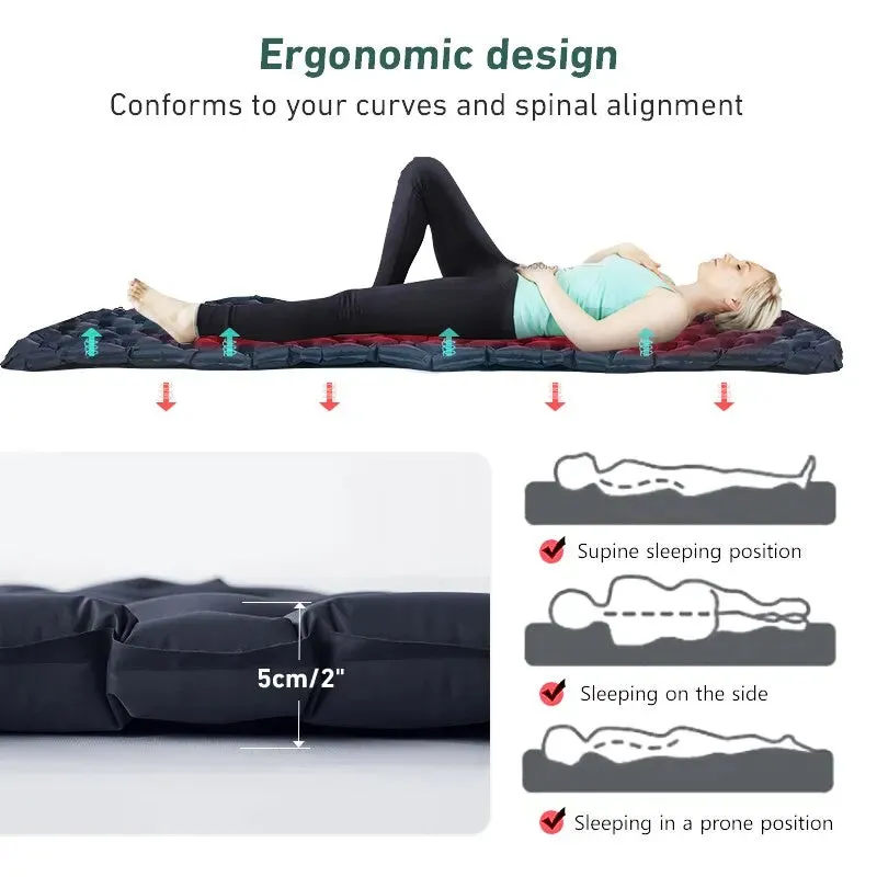 WEST TUNE Camping Sleeping Pad Ultralight Inflatable Mattress for Outdoor Use