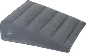 WEY&FLY Inflatable Wedge Pillow - Polyvinyl Chloride Lightweight and Portable, Fast Inflating/Deflation Through The Valve, Suitable for Travel/Inflatable Portable Bed Wedge 23.6" x 22" x 7"