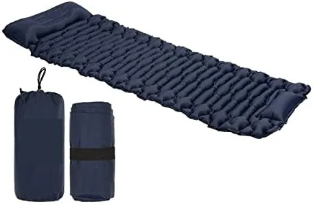 Widesea Camping Press-Type Inflatable Mattress Sleeping Pad Ultralight Beach Picnic Air Mat Folding Tent (B)