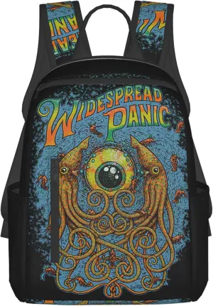 Widespread Music Panic Stylish Backpack Multi-functional and Lightweight Bag Travel Outdoor Activities Adjustable Shoulder Straps Daypacks, Black