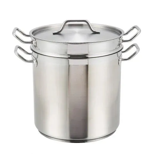 Winco SSDB-12 12qt S/S Double Boiler w/Cover (Price/Set)