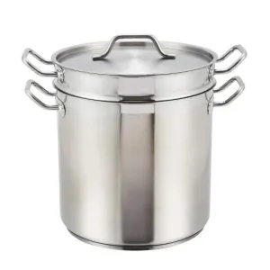 Winco SSDB-12 12qt S/S Double Boiler w/Cover (Price/Set)