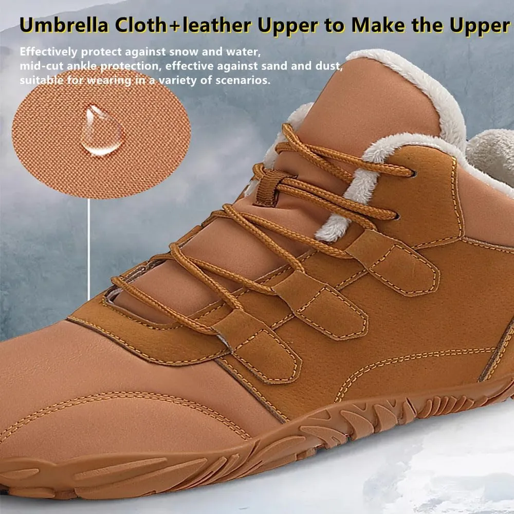 Winter Glacia Barefoot Shoes for Men Women, 2025 New Winter Barefoot Shoes Non-Slip Warm Walking Comfortable