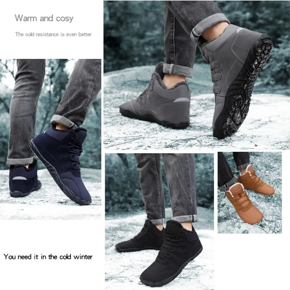 Winter Glacia Barefoot Shoes for Men Women, 2025 New Winter Barefoot Shoes Non-Slip Warm Walking Comfortable