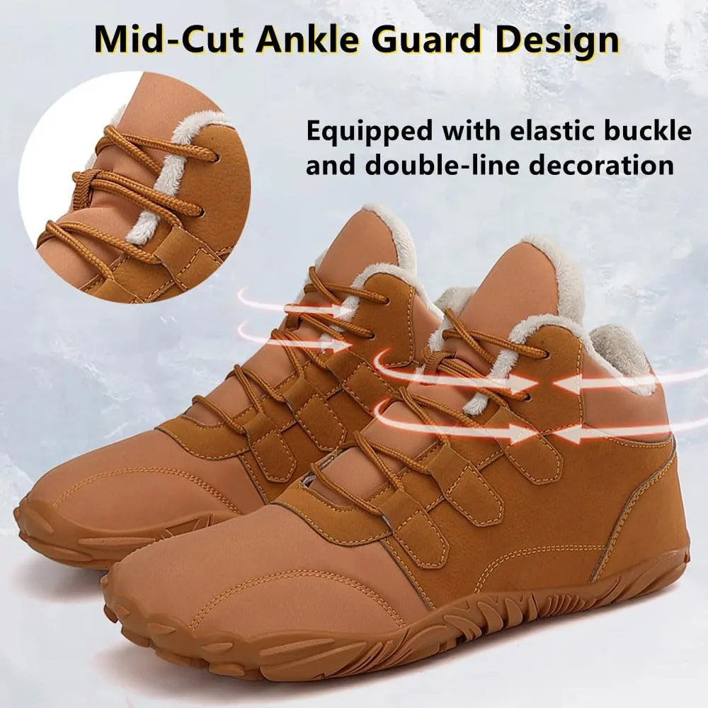 Winter Glacia Barefoot Shoes for Men Women, 2025 New Winter Barefoot Shoes Non-Slip Warm Walking Comfortable