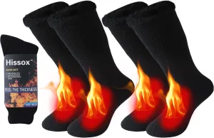 Winter Thermal Socks, Unisex 2.44 Tog Ultra Thick Warm Insulated Heated Crew Socks for Cold Weather