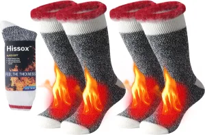 Winter Thermal Socks, Unisex 2.44 Tog Ultra Thick Warm Insulated Heated Crew Socks for Cold Weather