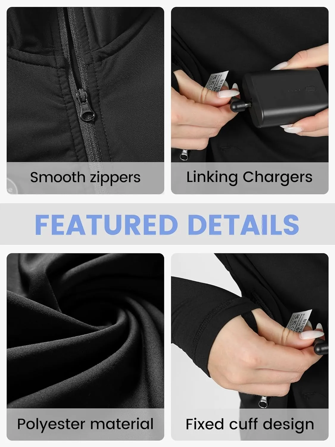 Women's Heated Shirt with Battery Included - High Powered Self Warming Thermal Layer, Stretch Mid Layer